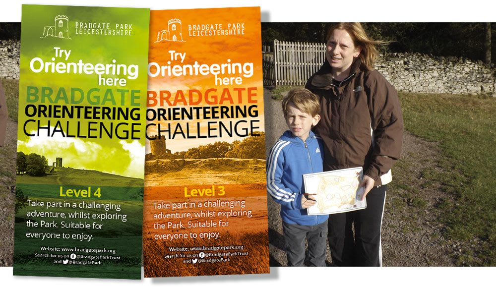 Orienteering Mother and Son and Leaflets for Orienteering